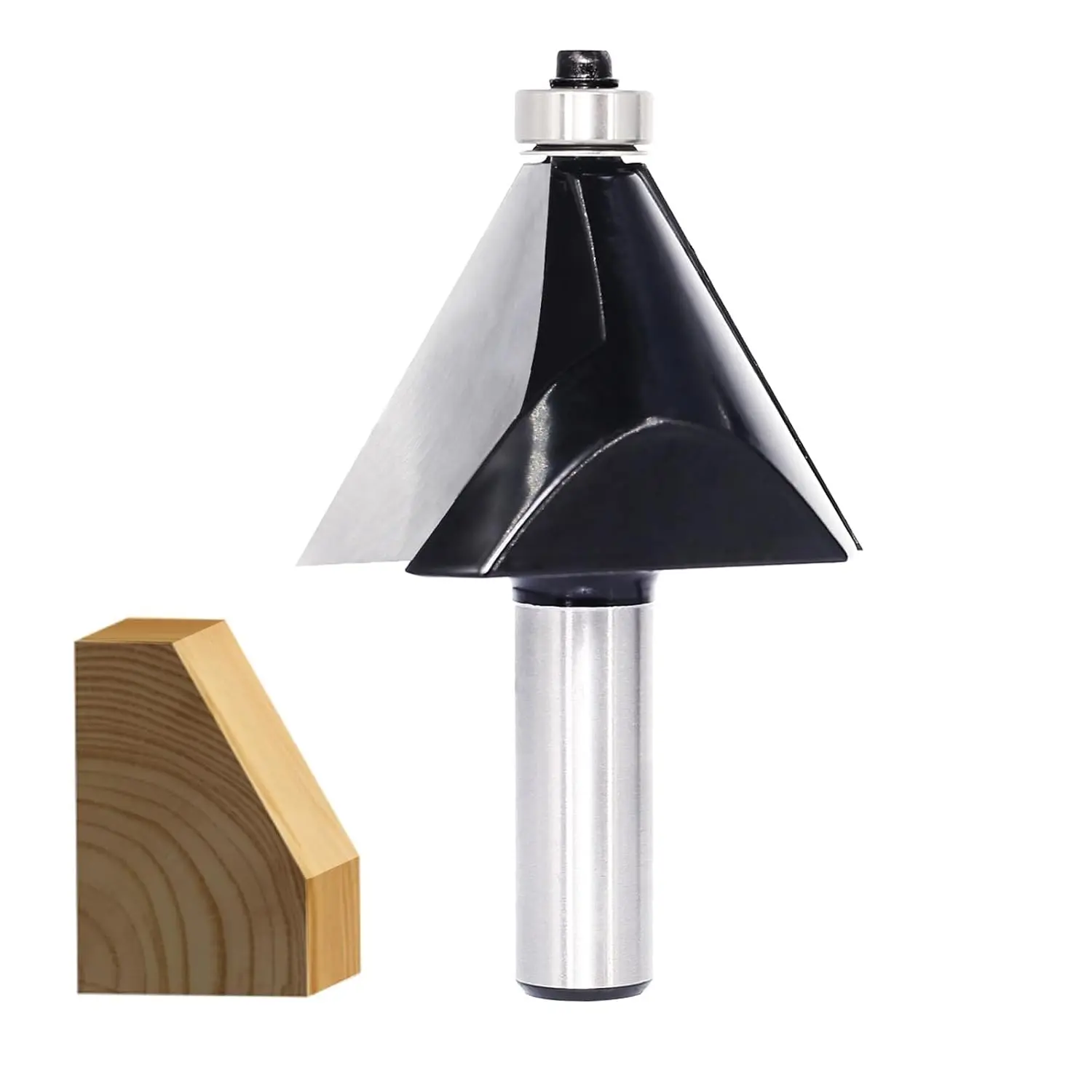 Chamfer Router Bit 1/2 Shank, 30°  Carbide 2-Flute Chamfer Cut,  Forming Bevel Router Bit, Chamfer Bit Miter Angle Router Cutters, for Miter Joints