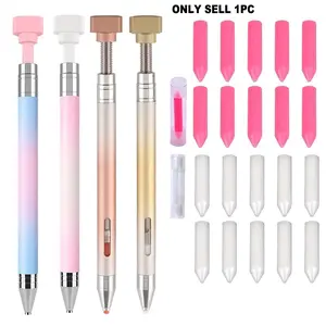 DIY Diamond Painting Pen Set with 10 Clay Blocks, Rotating Bead Picker, Plastic Materials, Quick Diamond Art Accessories