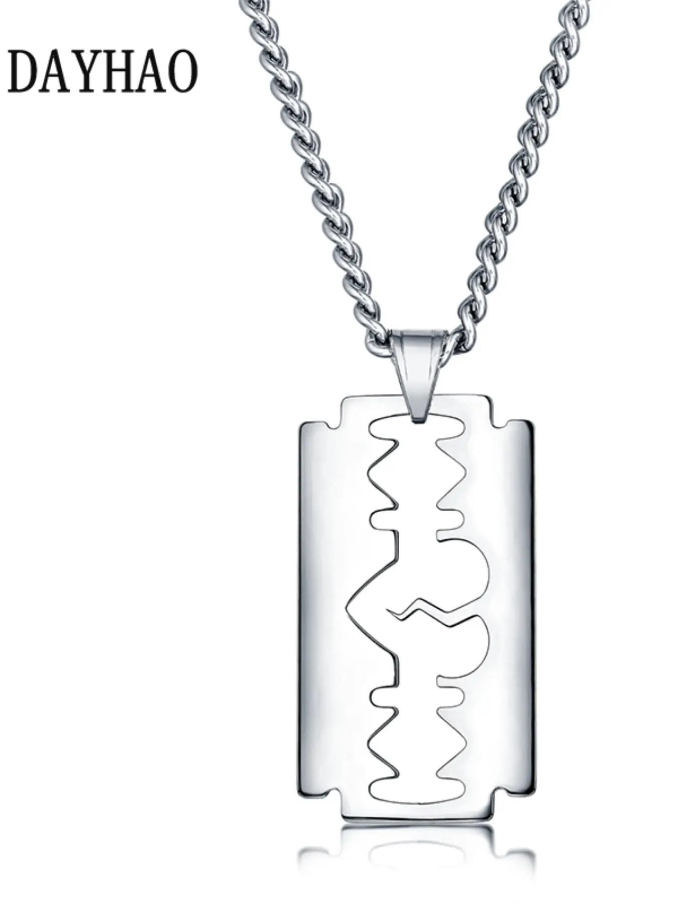 Men's Shaving Razor Necklace, Stylish Grooming Accessory, Perfect Gift for Him, Durable and Easy to Use, Ideal for Daily Use, Casual Style Necklaces, Chain Necklace