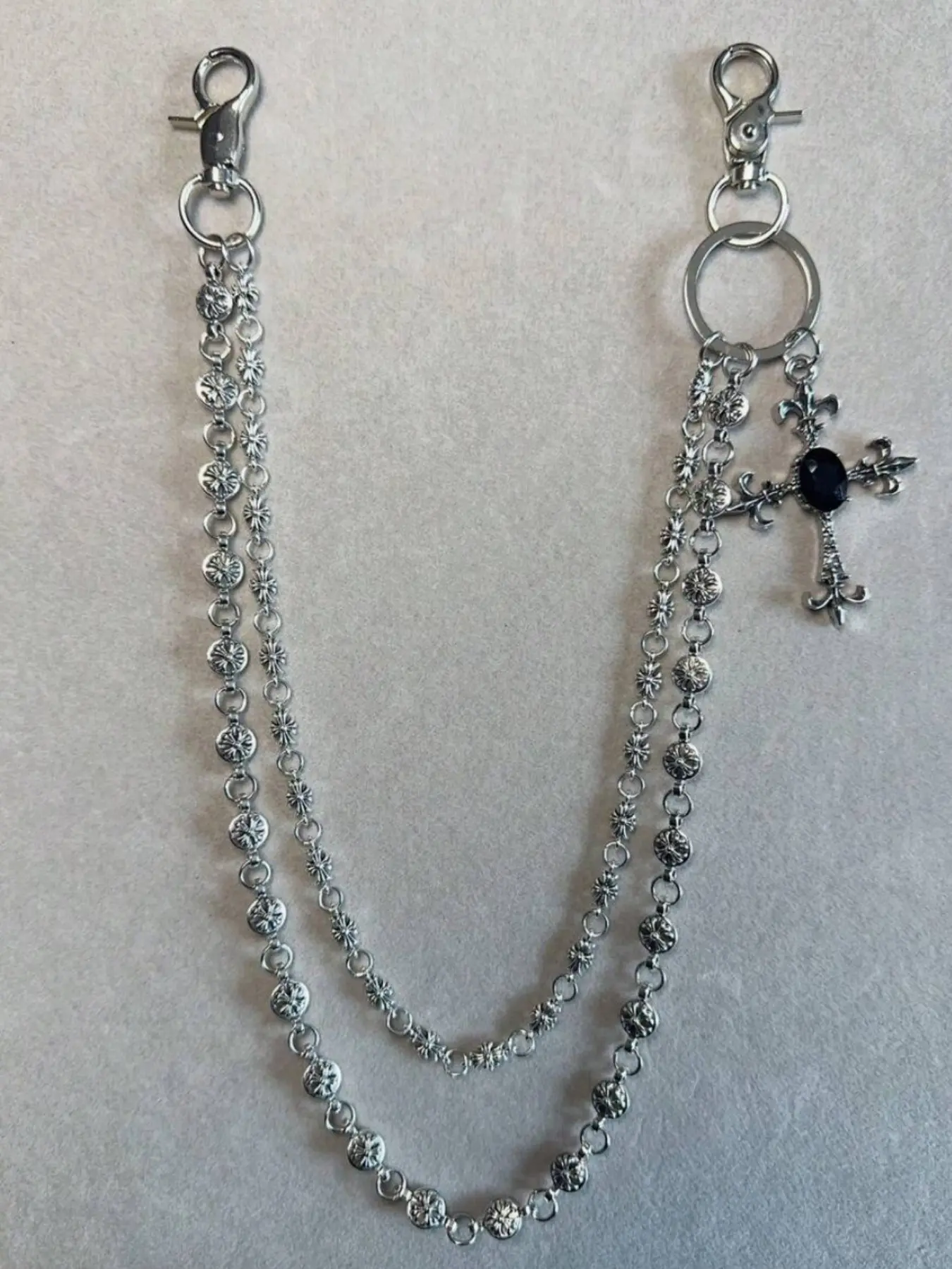 Vintage Cross Pants Chain Wallet Chain Hip Hop Punk Denim Jeans Chain Pocket Chain Men Keychain Bag Holder Unisex