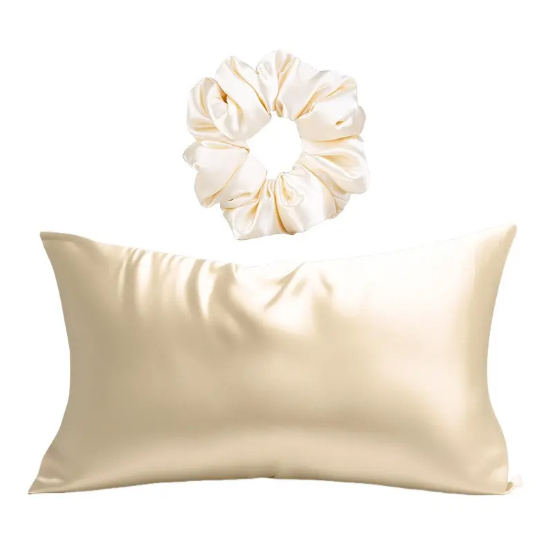 Satin Pillowcase and Scrunchie Set, Smooth Satin Sleep Set for Hair and Skin, Helps Reduce Frizz and Friction