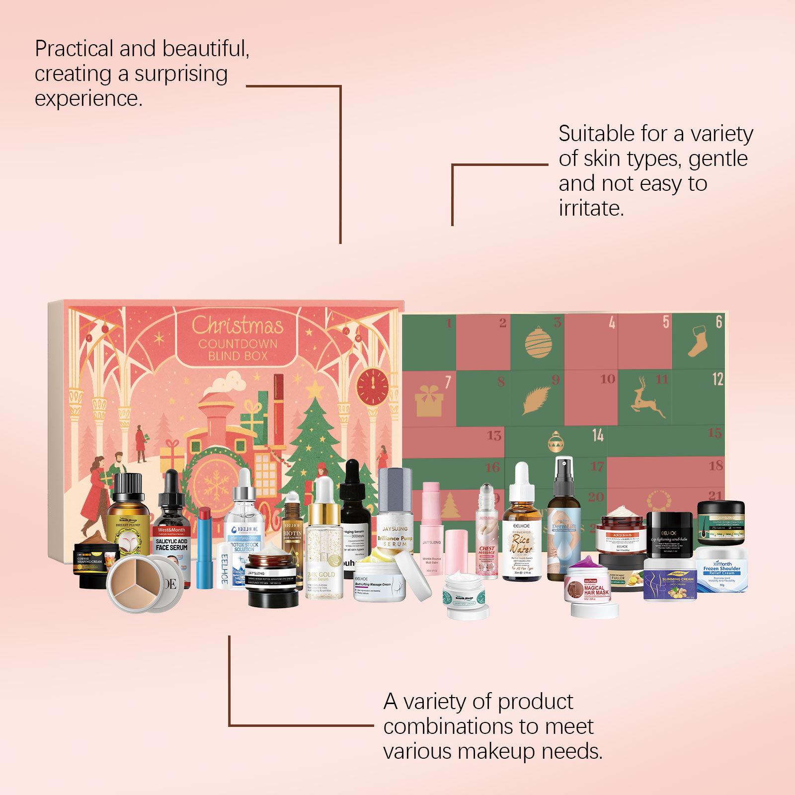 TikTok hit product - Christmas makeup set. Makeup Palette Set. Hydrating and moisturizing skincare makeup. Multiple combinations. Gift idea for surprise gifts. The best gift for girls.