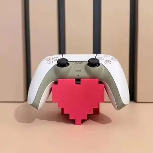1pc Ps5/4 Retro Heart Game Controller Display Stand, Stable Base, Pixel Art Style, Desktop Organizer, Gaming Accessories