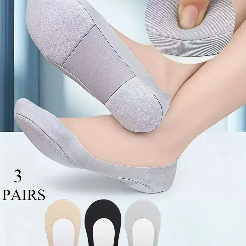 Women's Invisible Sponge Pad Socks, Thin Lightweight Cushioned Socks for Spring Fall, Anti-Slip Breathable, Suitable for Single Shoes, Various Sizes Available