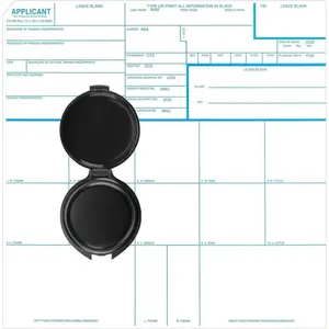 Fingerprint Kit FD-258 Cards, Reusable Ink Pad and Instructions,11-1-20 Newest Version-18 Pack