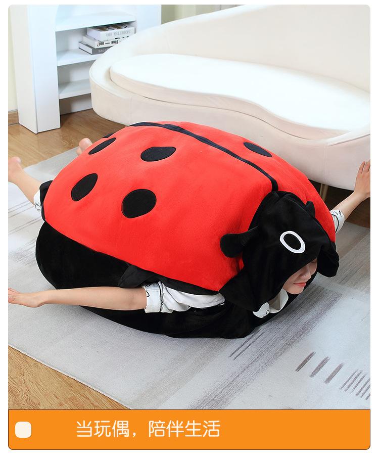 Ladybug Pillow Wearable Plush Big Bug Giant Wearable Ladybug Pillow Funny Animal Costume Dress Up for Kids Bug Pillow Gift Toy
