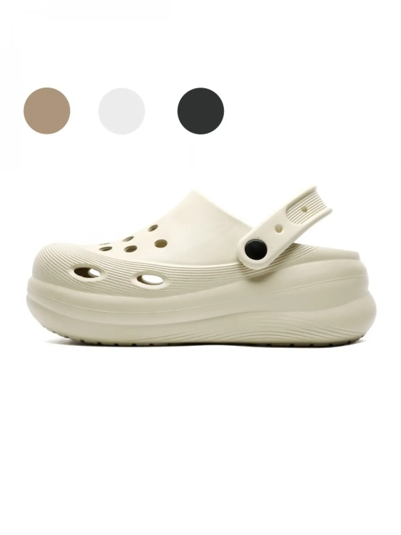 Women's Soft Style Versatile Chunky Closed-toe Clogs, DIY Charms Convertible Slides for Dorm Living & Short-distance Trips