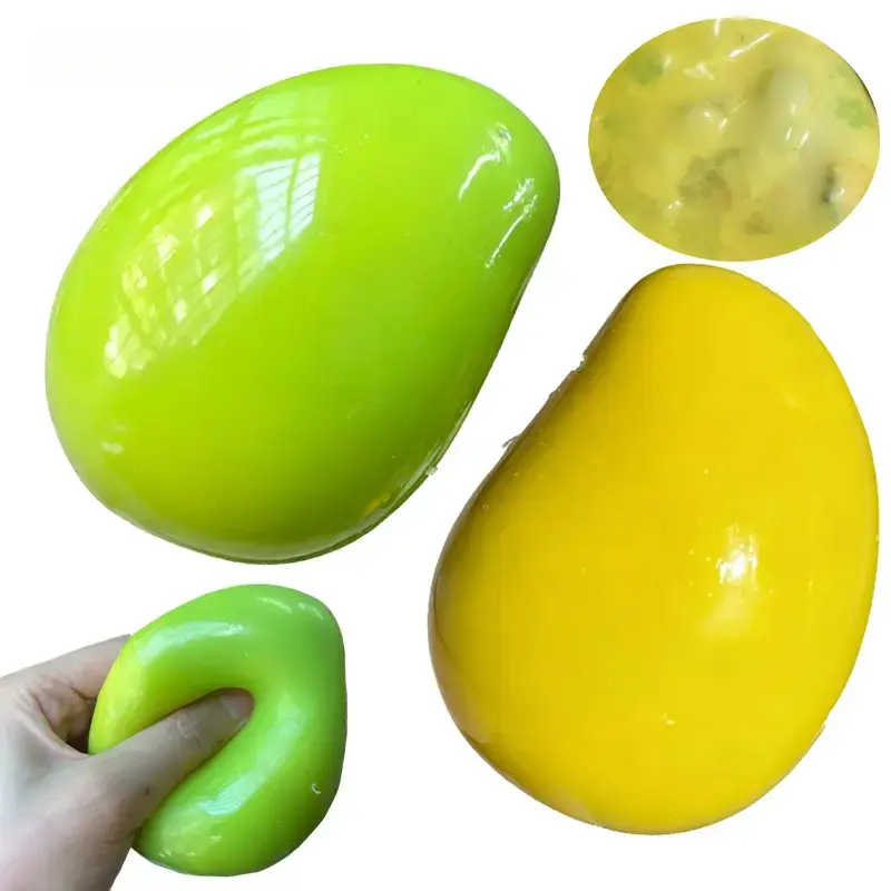Crispy Mango Squishy Fidget Ball,Kawaii Soft Squeeze,Crunchy Color-Changing Crispy Mango Stress Ball Squeeze Toy, ASMR Sensory Stress Relief Toy,Birthday Gift,Festival Party,Sensory Stress-Relief Toy