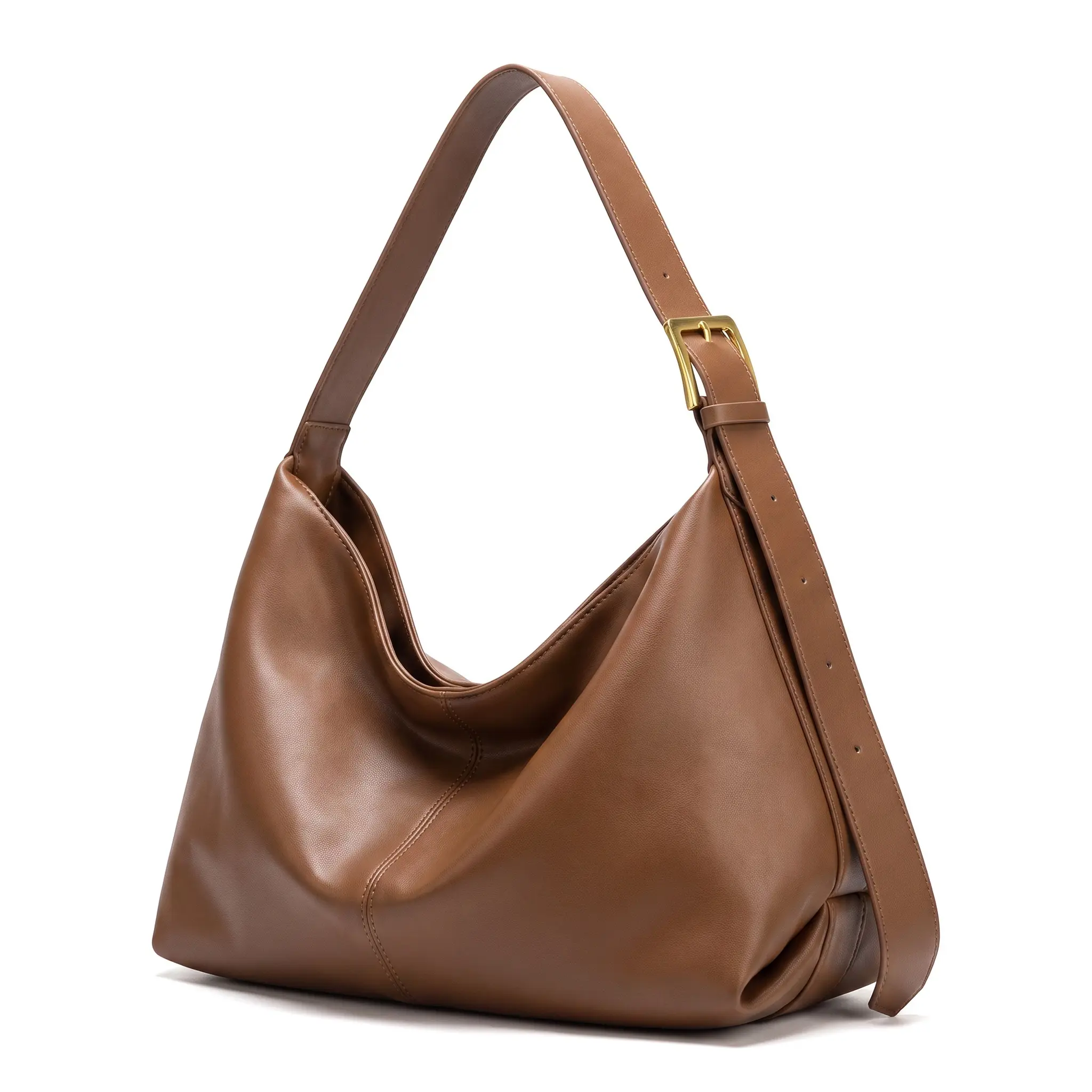 Everyday Essential Tote Bag For Women Stylish Crossbody Shoulder Bag Medium PU Leather Handbag Khaki Black Coffee Brown Off White