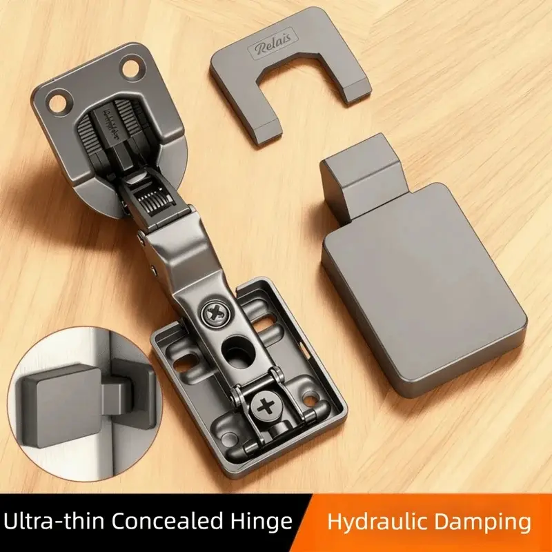 Flat Panel Concealed Hinge Straight Damper Hydraulic Damping Hydraulic Hinge Enduring Quality Adjustable Hinge Kitchen Cabinet