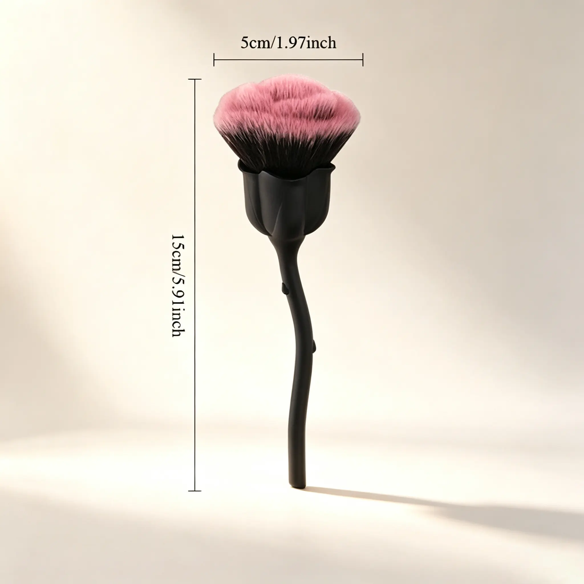 Electroplated rose powder brush, dust brush, large blush brush, beauty tools, makeup foundation brush