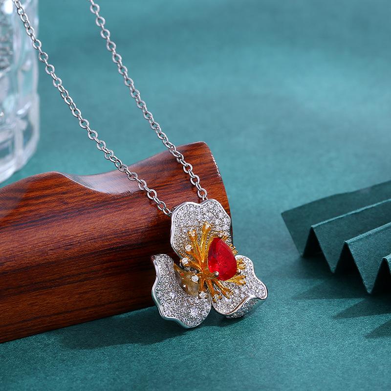 Ring pendant dual-purpose, inlaid with zircon, women's ring, exquisite foreign trade styles, jewelry, full stone models.