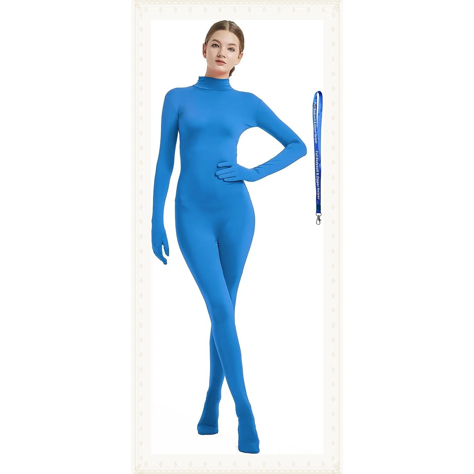 Full Bodysuit Include Zipper Helper Womens Costume Without Hood Spandex Zentai Unitard Body SuitGift