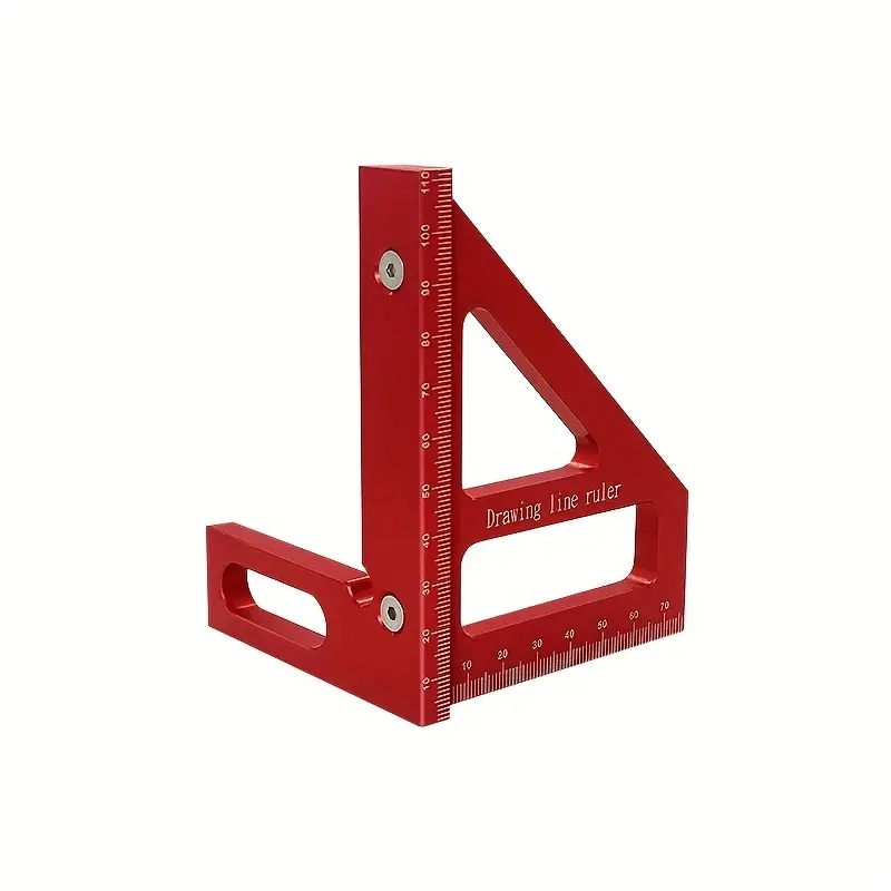 Woodworking Triangle Square Ruler Protractor, High Precision Marking Measurement Tool, Essential for Woodworkers and Engineers