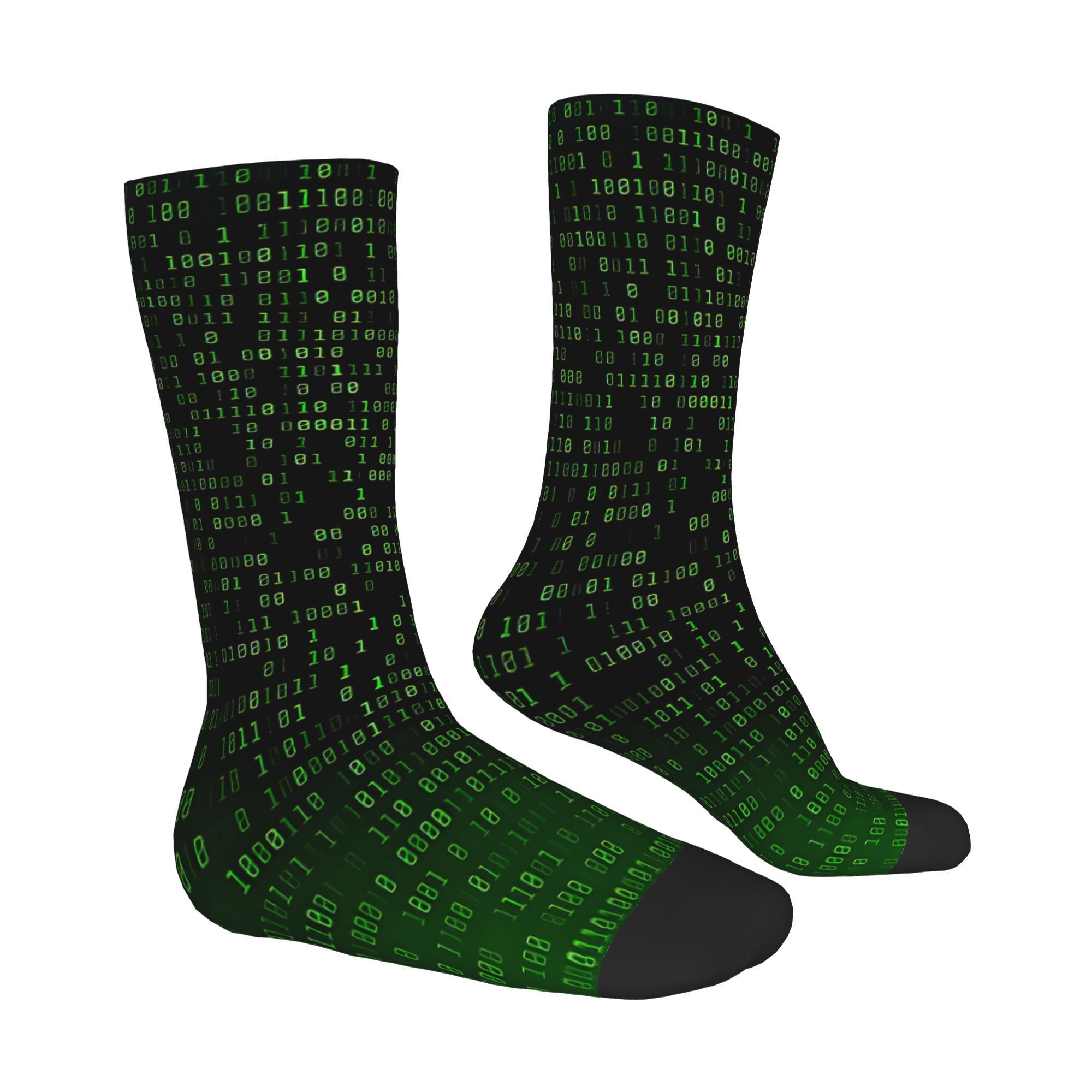 A Sock Featuring a Printed Design, Suitable for Linux And Python Coding Enthusiasts.