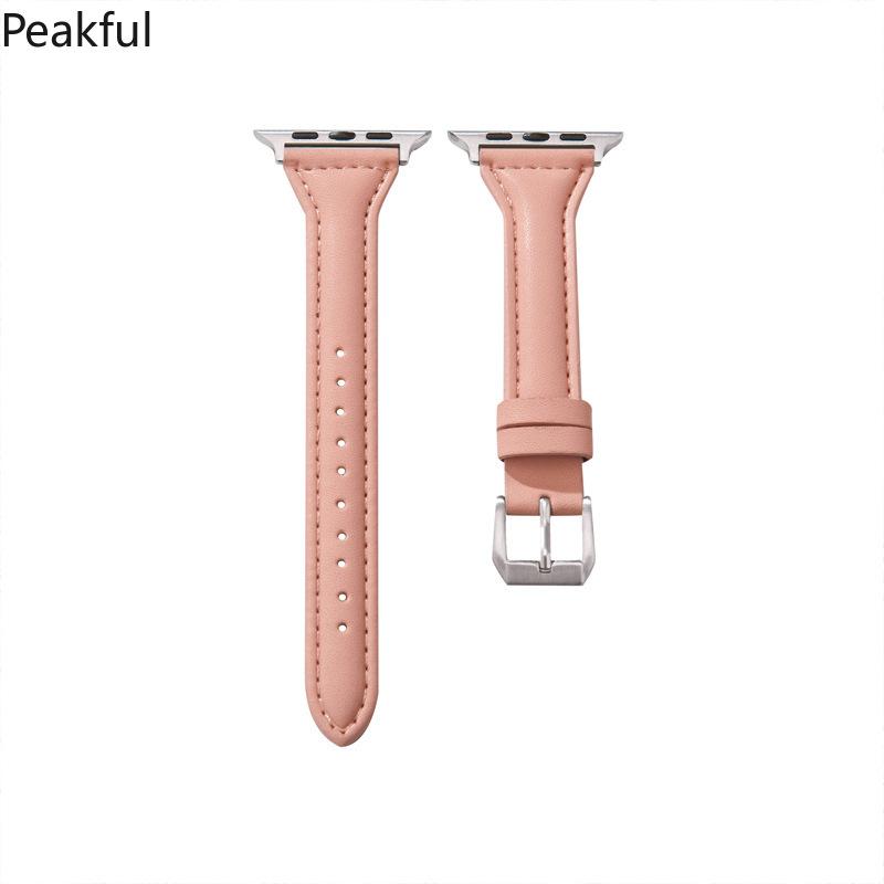 Applicable to apple watch smart watch s98se/ultra small waist women's leather apple strap cross-border