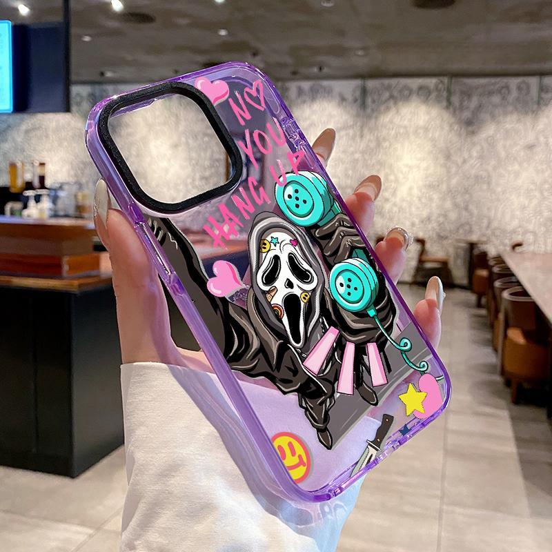 Phone case for iPhone 17  16 Pro Max 15 Plus 14 13 12 11 Ghostly Hang - up Anti-Yellowing Shockproof durable ultra-thin Crystal Cover