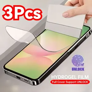 The 3-piece set of flexible hydrogel screen protectors is suitable for Apple iPhone X, XS, XR, XS MAX, 11, and 11 Pro Max. Provides high durability, shock resistance, scratch resistance, and fingerprint protection.