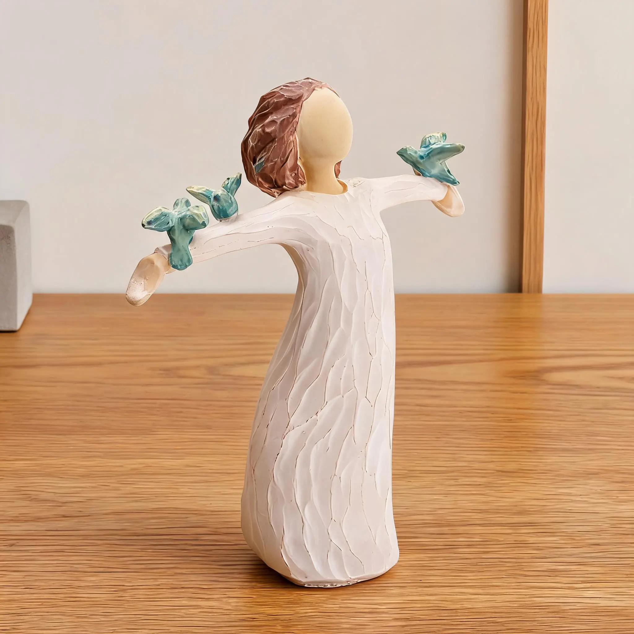 Bird & Human Shaped Figure Statue, 1 Count Creative Decoration, Abstract Figure Sculpture, Home Decor for Living Room Study Bedroom Office Dormitory Car, Christmas Wedding Anniversary Gift,gift for Friend, Ornaments, Interior Decoration Accessories