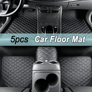 Universal Multi-Functional Car Floor Mats, Durable Leather Material, Waterproof, Anti-Slip, Easy to Clean, Fashionable Interior Accessories