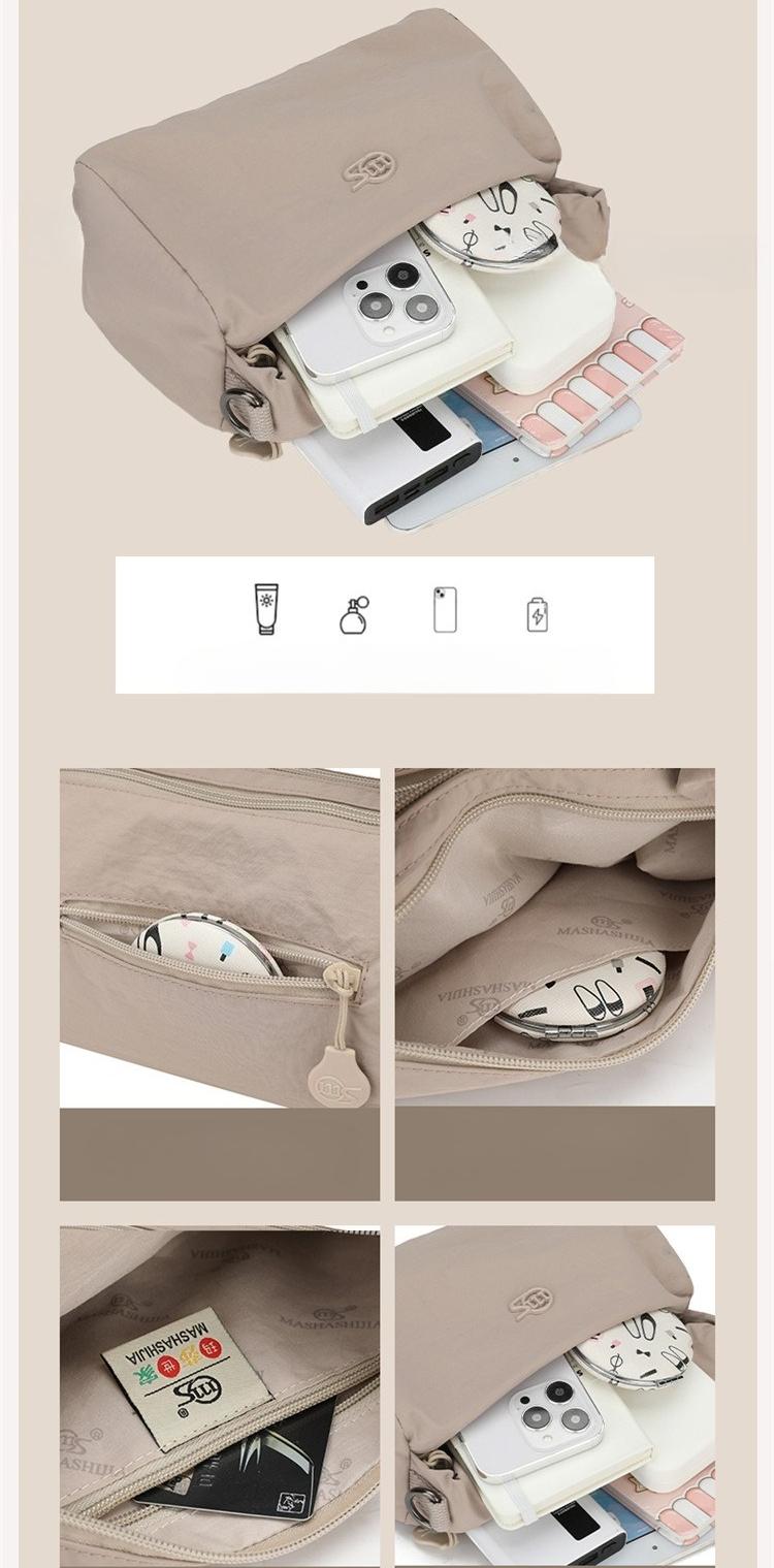 8118 Women's Nylon Portable Pillow Bag 2026 New Simple Shoulder Crossbody Bucket Bag