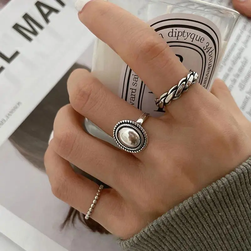 925 Sterling Silver Couples Rings, 1 Pair Vintage Twist Bands - Resizable Romantic Engagement Couples Accessories, Classic, Fashion, Twist Design, Unisex