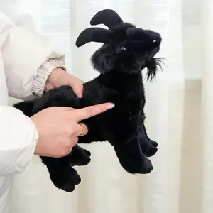 Cute 18/30cm Baby Goat Plush Doll Horned Sheep PP Cotton Doll Toys Soft Fluffy Baby Goat Keychain for Kids and Adults