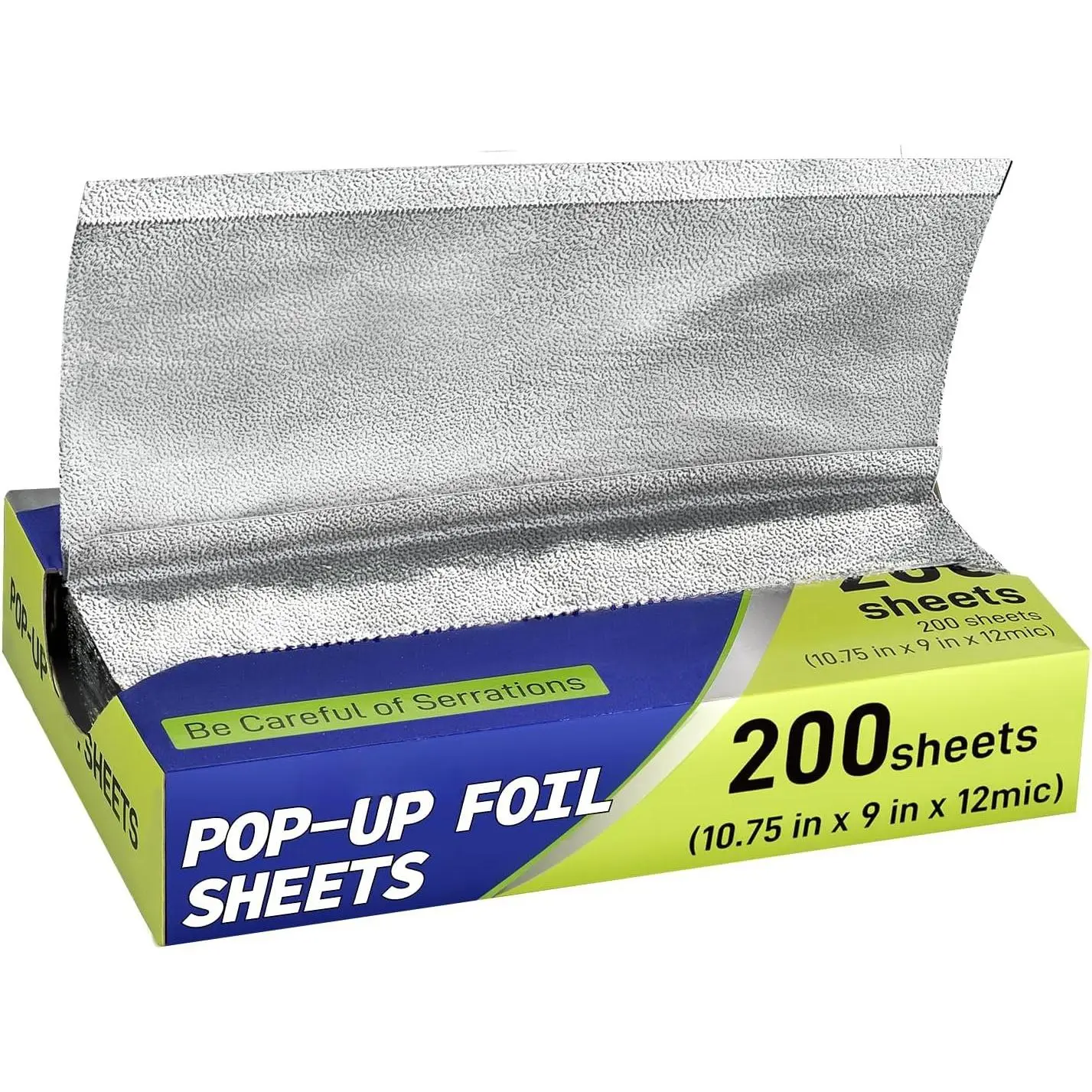 200 Pre-Cut  Foil Sheets, 9" x 10.75" Pop-Up Foil Sheets for Restaurant Use, Disposable  Wrapping for Burritos, Hot Dogs, and Sandwiches