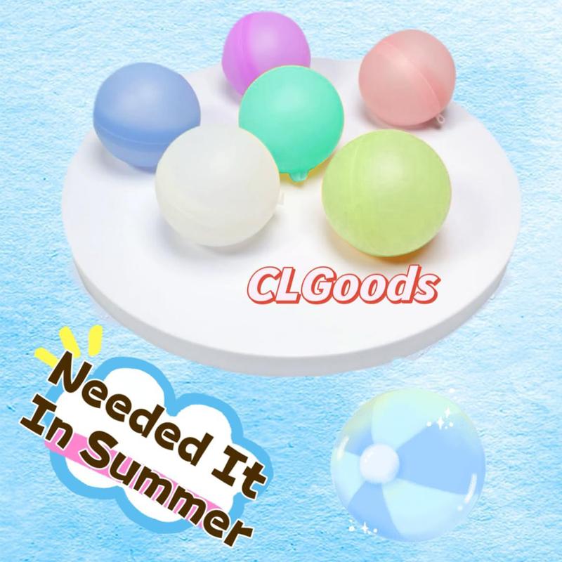 6-Pack Reusable Water Bomb Balloons - Self-Sealing Splash Balls for Pool & Beach | Water Toys for Kids Ages 3-12 | Outdoor Splash Game for Backyard Fun