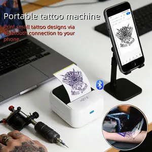 Mini Tattoo Stencil & Label Printer, Thermal Label Maker, Thermal Inkless Printer, Thermal Pocket Printer | Portable Thermal Device with 20 Sheets, Smooth Operation for Home Studio, Back-to-School Artist Essential