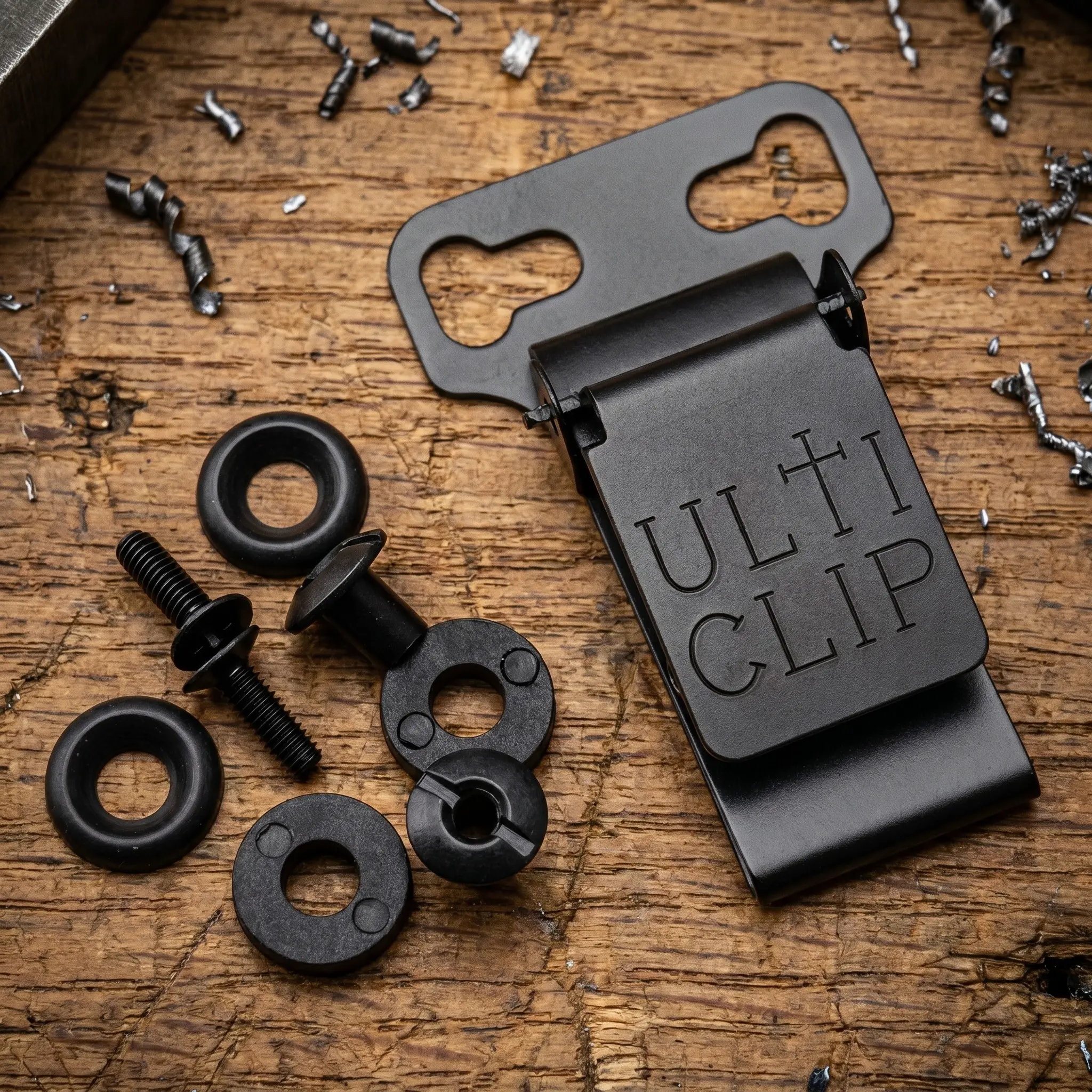 High Hardness Stainless Steel Belt Clip, Kydex Sheath Back Clip with Accessories, Suitable for Knife Sheath, Tool Sheath, Leather Sheath Hardware