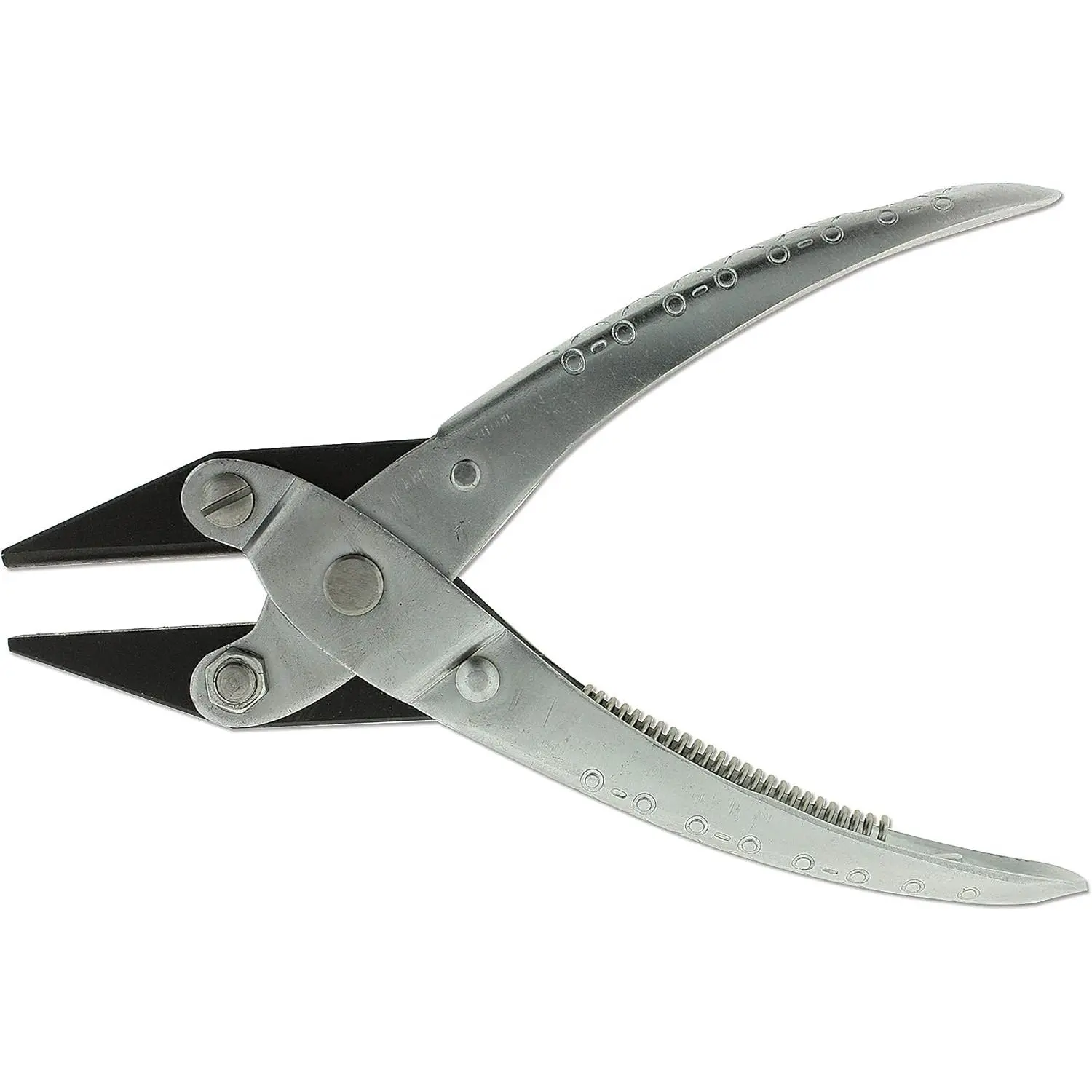 Half Round/Flat Nose Parallel Pliers | 5.5 inches (140mm) Steel Tool for  Making, with Spring