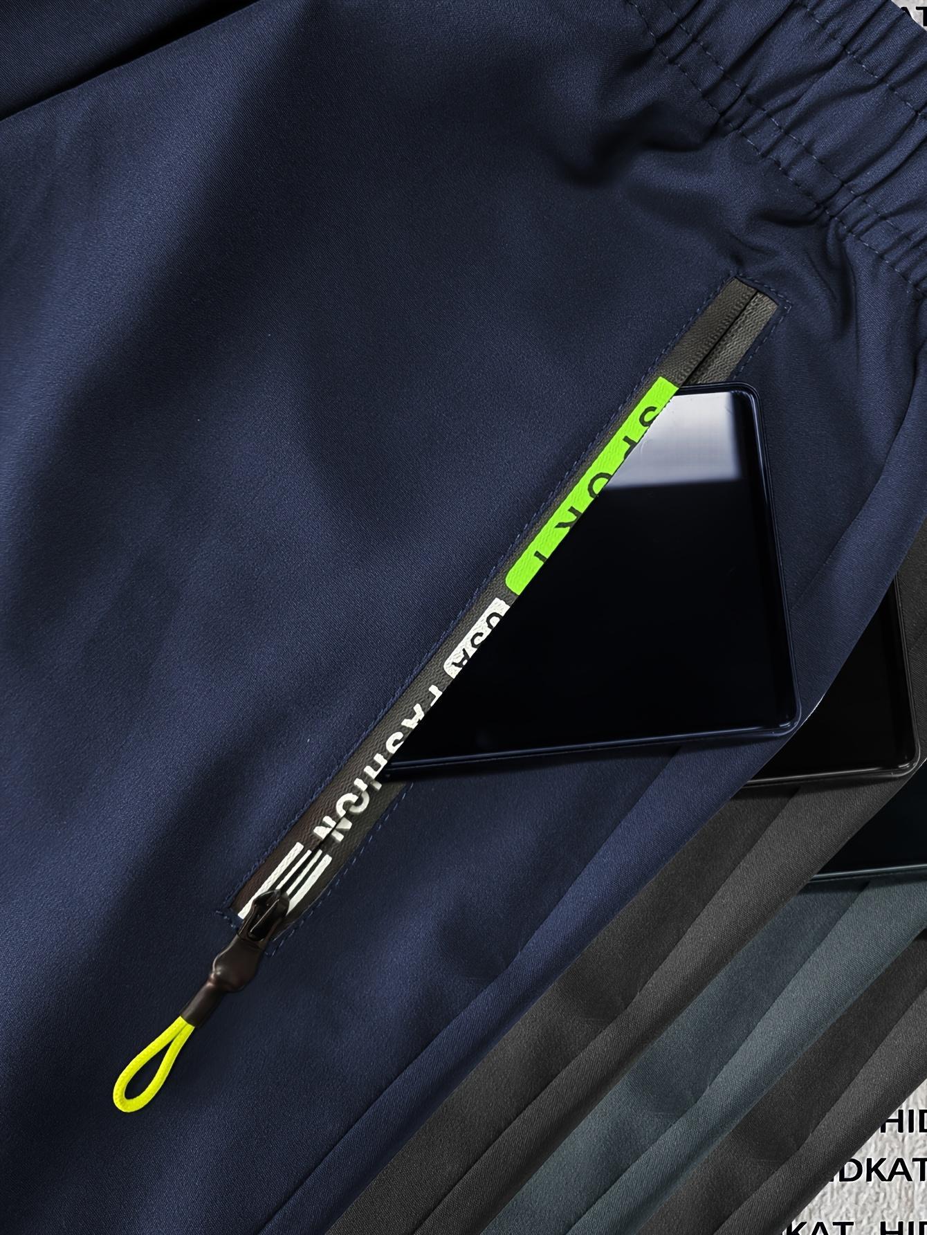 4pcs Women's Zipper Pocket Cargo Pants, Women's Elastic Waist Hiking Trousers, Women's Multi-Pocket Casual Cargo Pants, Women's Lightweight Outdoor Cargo Pants, Women's Plus Size Cargo Pants