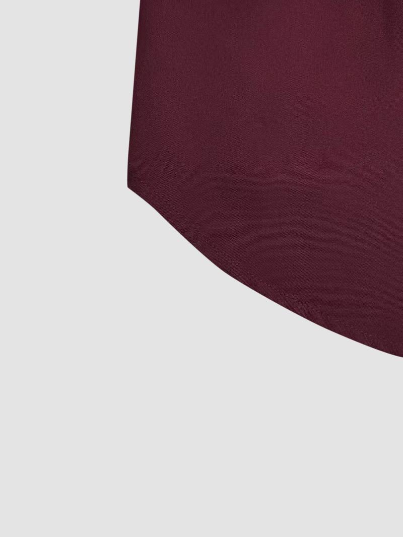 Valentine's Day Women's Fashion Solid Color Pleated Waist Long Sleeve Dress, Elegant Casual Style, Perfect for Spring & Fall Seasons