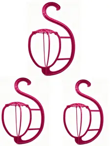 3 pcs Foldable Wig Stand Portable Hanging Wig Holder, Multi-use Wig Dryer & Display Rack for Wigs Hats Salon Accessory