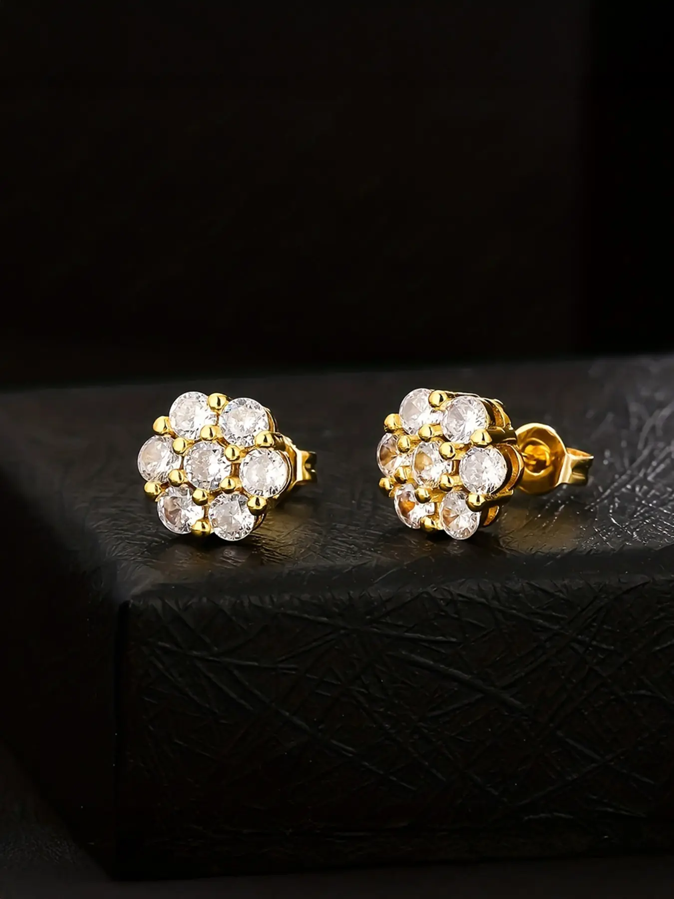 4.2 Carat S925 Silver Floral Stud Earrings, Luxurious Sparkling Jewelry, Perfect for Parties, Weddings, Birthdays, Valentine's Day, Unisex Gift