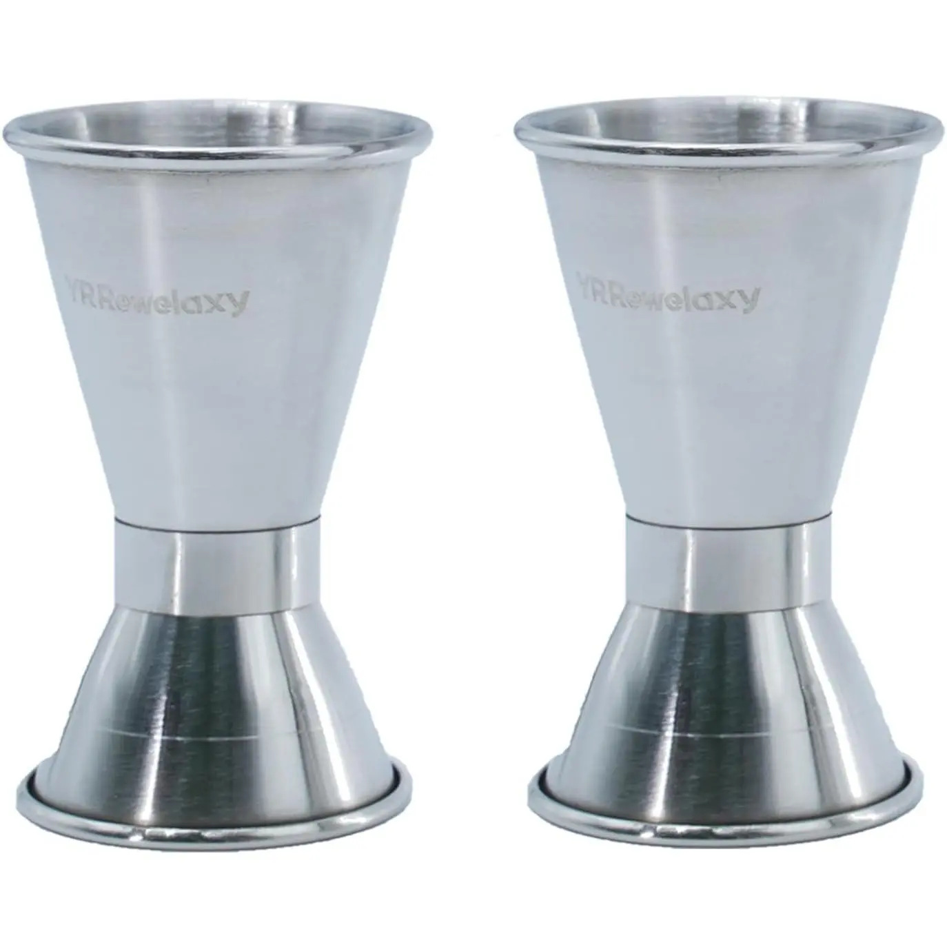 cocktail jigger，double-sided jigs made of stainless steel, 1 oz&1/2 oz （2PCS） Precise Bartender Tool for Cocktail Shaker Sets,jigger for bartending, Home Bars & Mixology