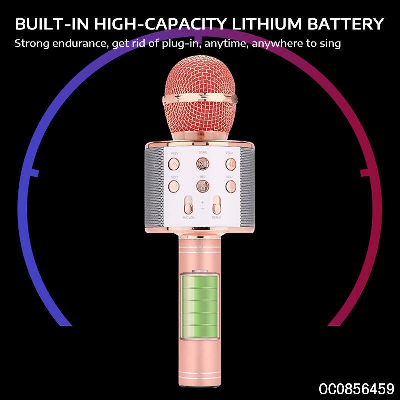 Karaoke Microphone for Kids & Adults  Bluetooth Singing Mic Echo Effect, Built-in Speaker Portable for Party Travel Gifts