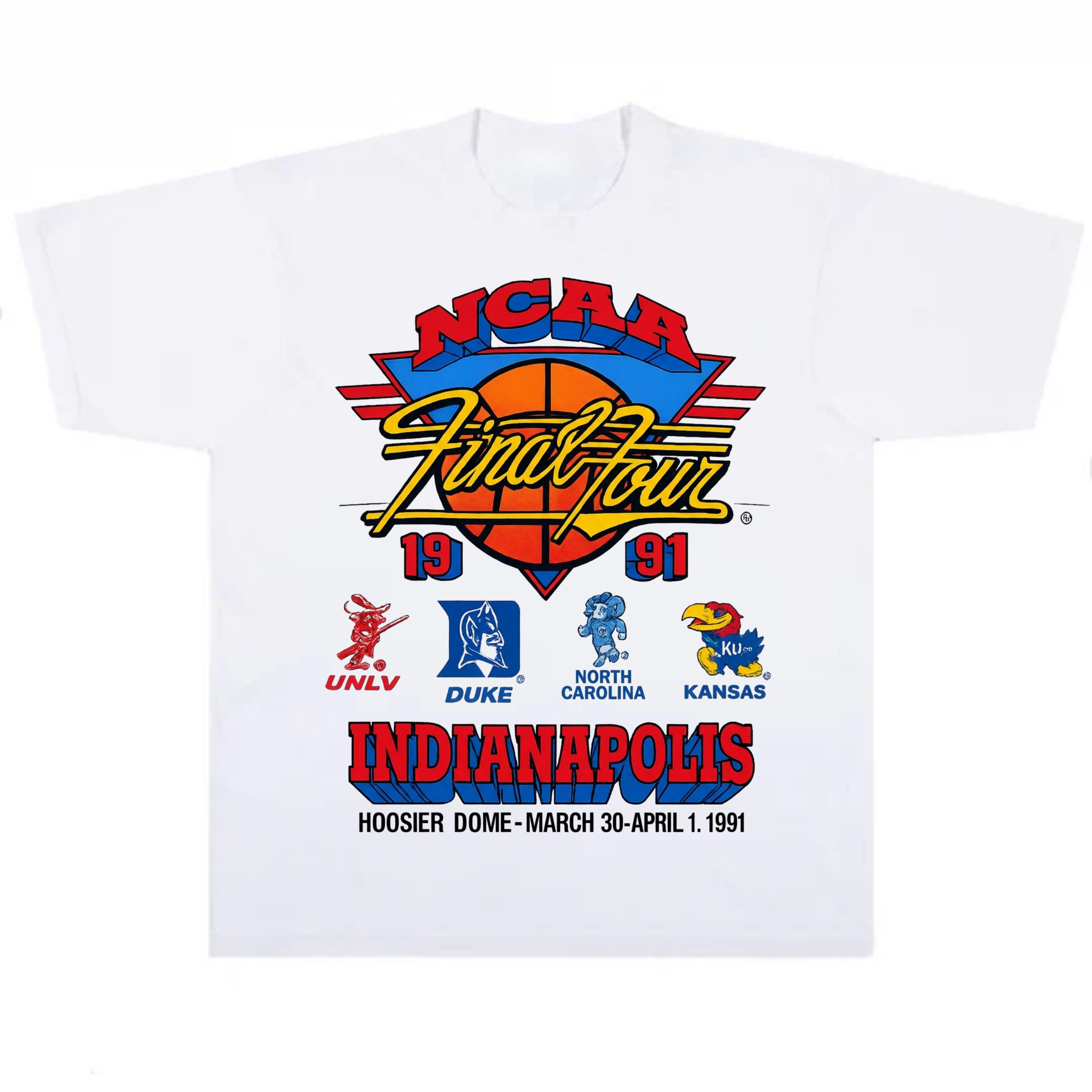 1991 Final Four  Graphic T-Shirt,Men's Solid Color Crewneck Tee for Gym & Casual,Classic Golf Fan Shirt, Gifts For Men, Gifts For Boyfriend,