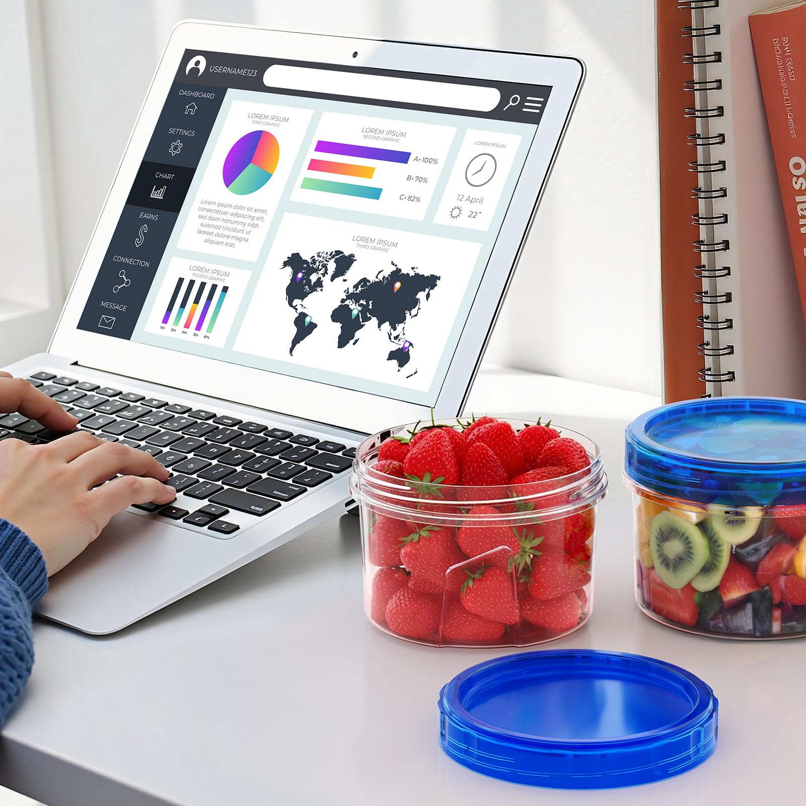 Food Storage Container, 6pcs Reusable Food Preserving Container with Lid, Round Food Storage Box for Home Kitchen Dormitory Picnic, Utensils, Stackable Containers, Stackable Plastic Container