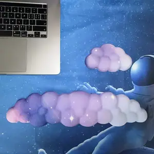 Cloud Gradient Keyboard Wrist Rest and Mouse Pad Set, Upgrade Memory Foam Wrist Rest, Suitable for Computer Keyboard, Wrist Pad, Arm Support