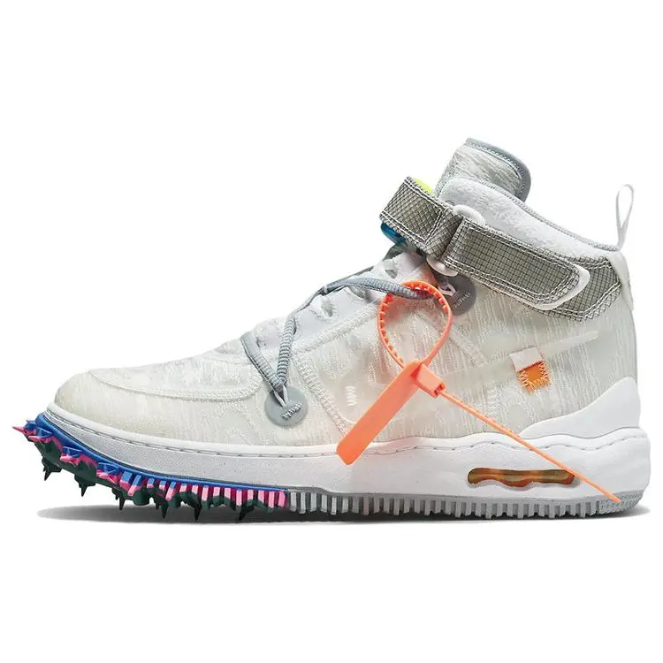 Off-White x Nike Air Force 1 SP Fabric Casual Mid-Top Sneakers for Men and Women in White Verifiable, with credentials and supporting global authentication