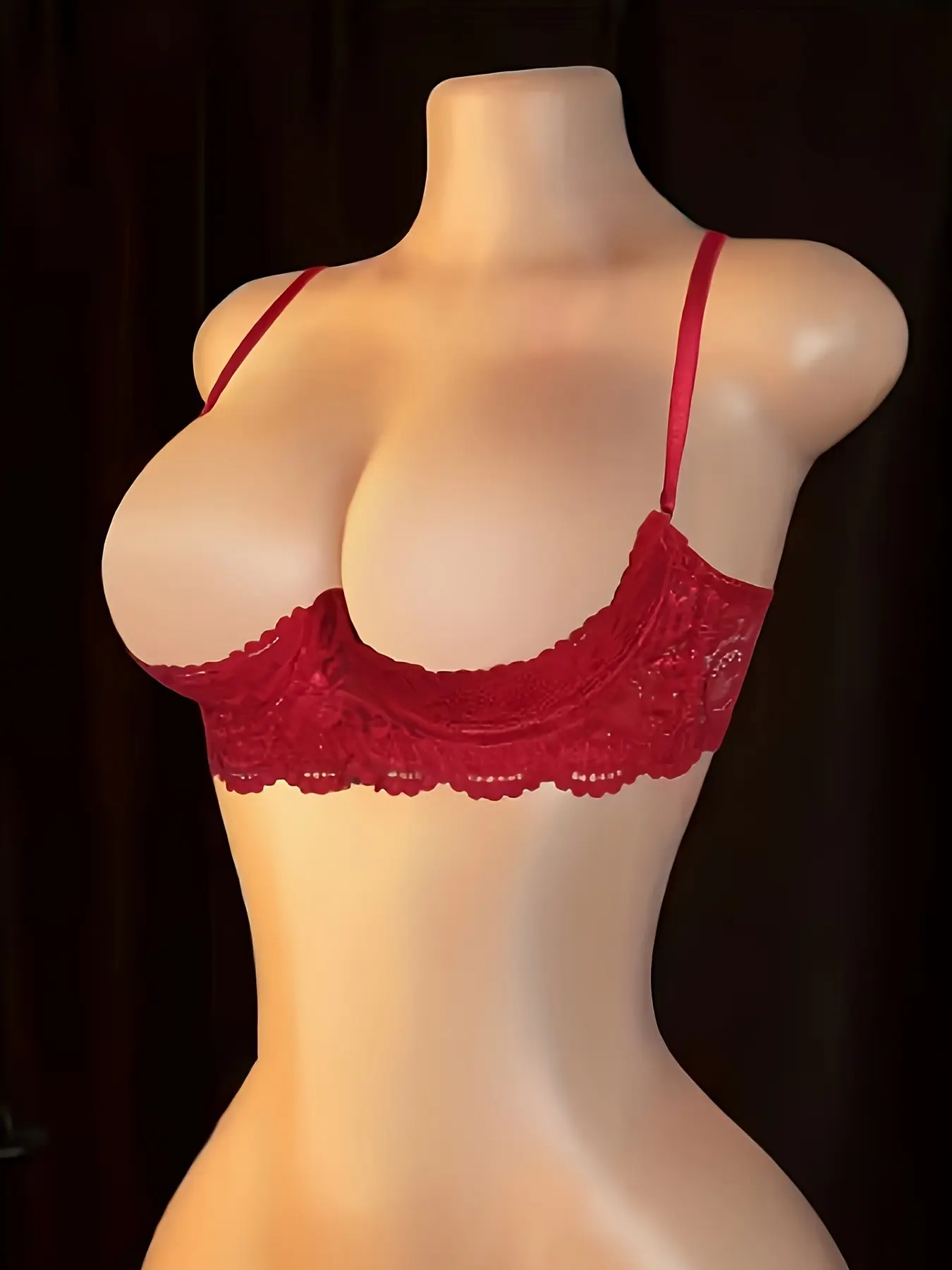 Women's Sexy Lace Half-Cup Bra with Underwire, Adjustable Straps, Comfortable Lingerie, Elegant Design, Perfect for Daily Wear, Underwire Cups