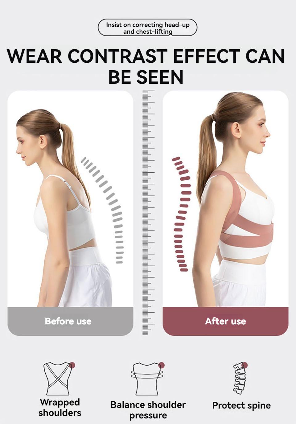 Adult Hunchback Corrector Invisible Back Straightening Stretching Straight Back Open Shoulder Lumbar Correction Belt