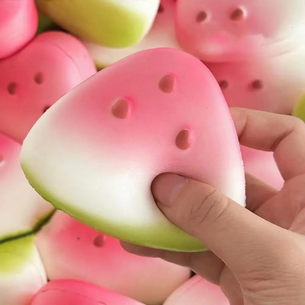 Squishy Watermelon Fidget Toy Squishy Fidgets Anti-Stress Slow Rising Fruit Pinch Squeeze Stress Reliever Funny Pressure Reducer Prop Stress Relief Squishy