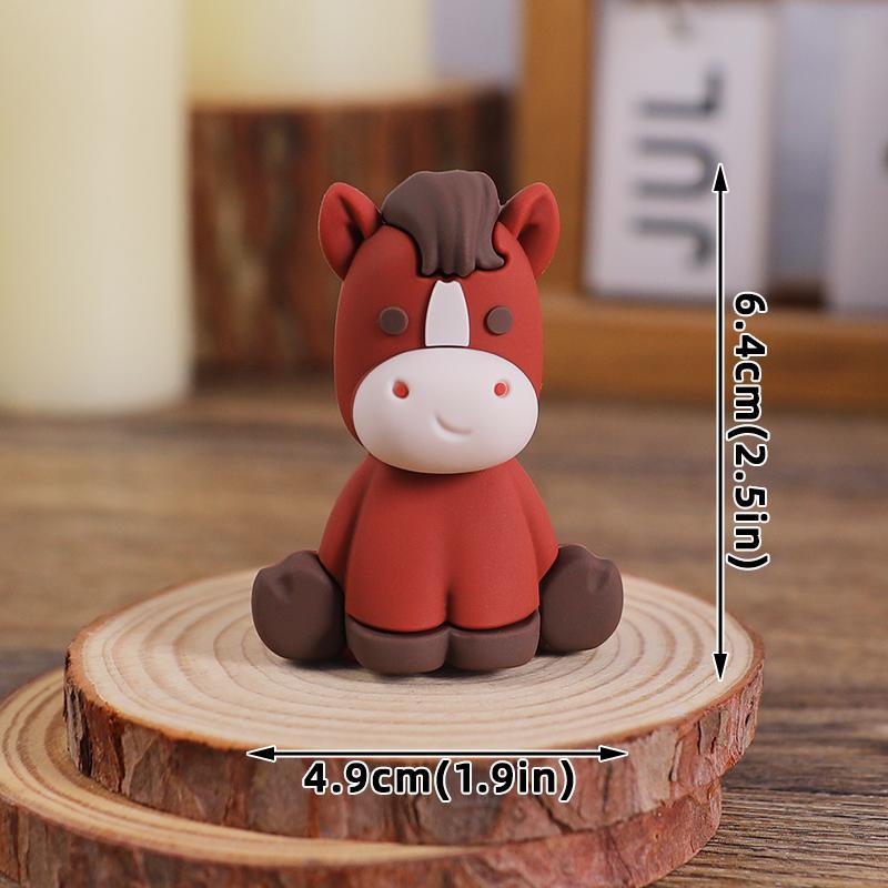 Farm Animal Cake Topper Cow ,Pig, Mountain Cattle, Chick Cake Decorations for Baby Shower Kids Happy 1st Birthday Party Supplies