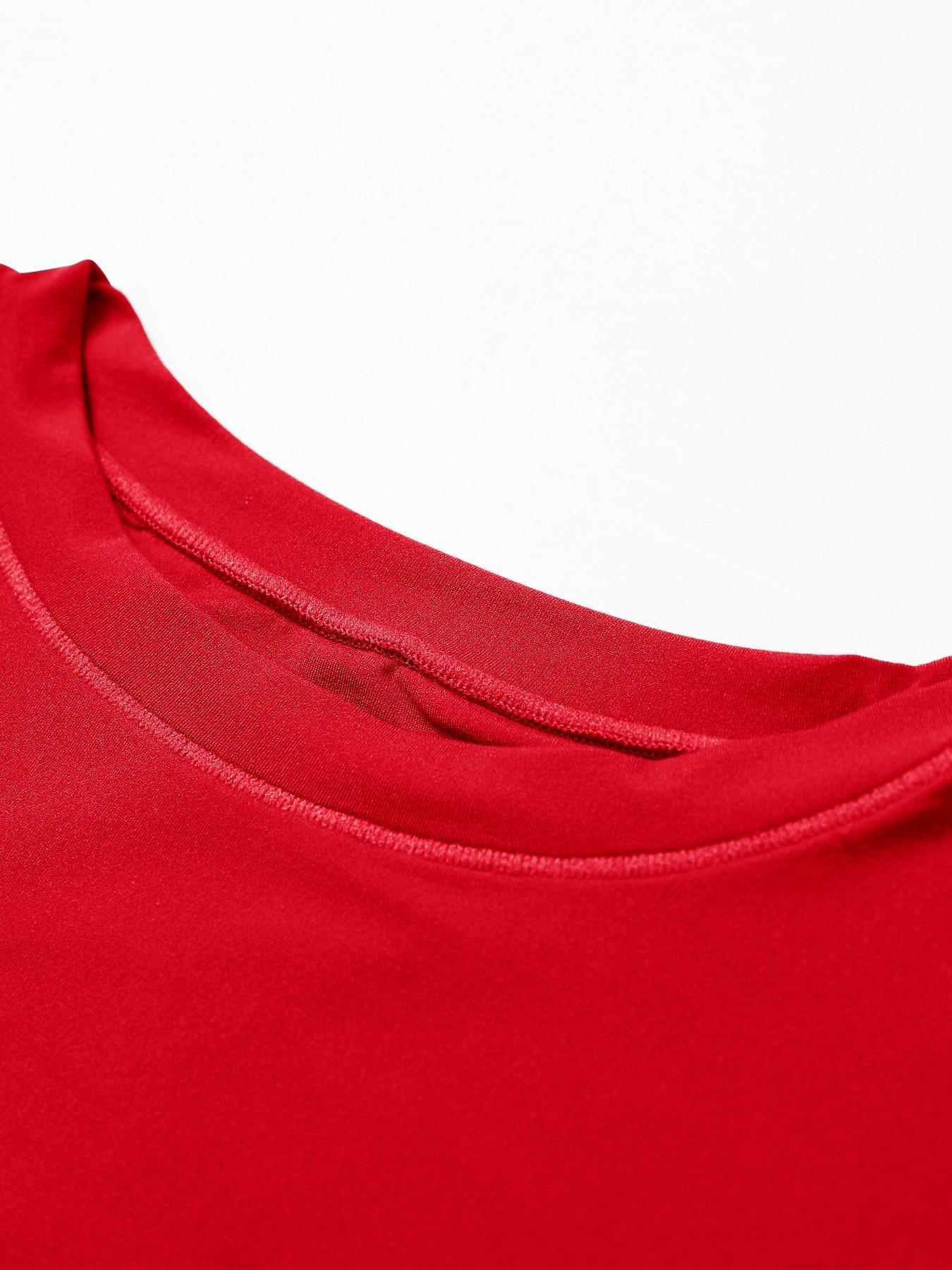 Women's Solid Round Neck Compression Sports Tee, Quick Drying Long Sleeve Crew Neck Crop T-shirt, Ladies Sportswear for Indoor Outdoor Wear, Valentine's Day Gift for Girl Women's Solid Round Neck Compression Sports Tee, Quick Drying Long Sleeve Crew Neck Crop T-shirt, Ladies Sportswear for Indoor Outdoor Wear, Valentine's Day Gift for Girl