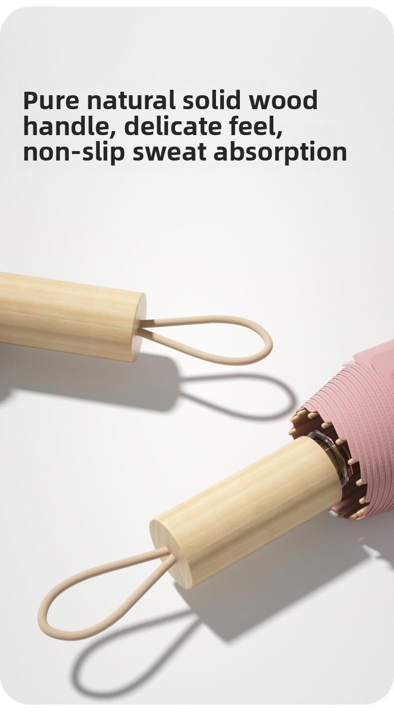 Mucat Umbrella SunUmbrella UVProtection ,SummerEssentials,AestheticUmbrella,WomensAccessories Umbrella,Ink Wash Floral Sun Umbrella for Women ,UPF 50+ UV Protection Windproof with Wooden Handle