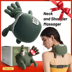 Professional Neck Massager, Realistic Touch Shoulder Massage Device, Three-Speed Adjustable, Unisex, Perfect Valentine's Gift