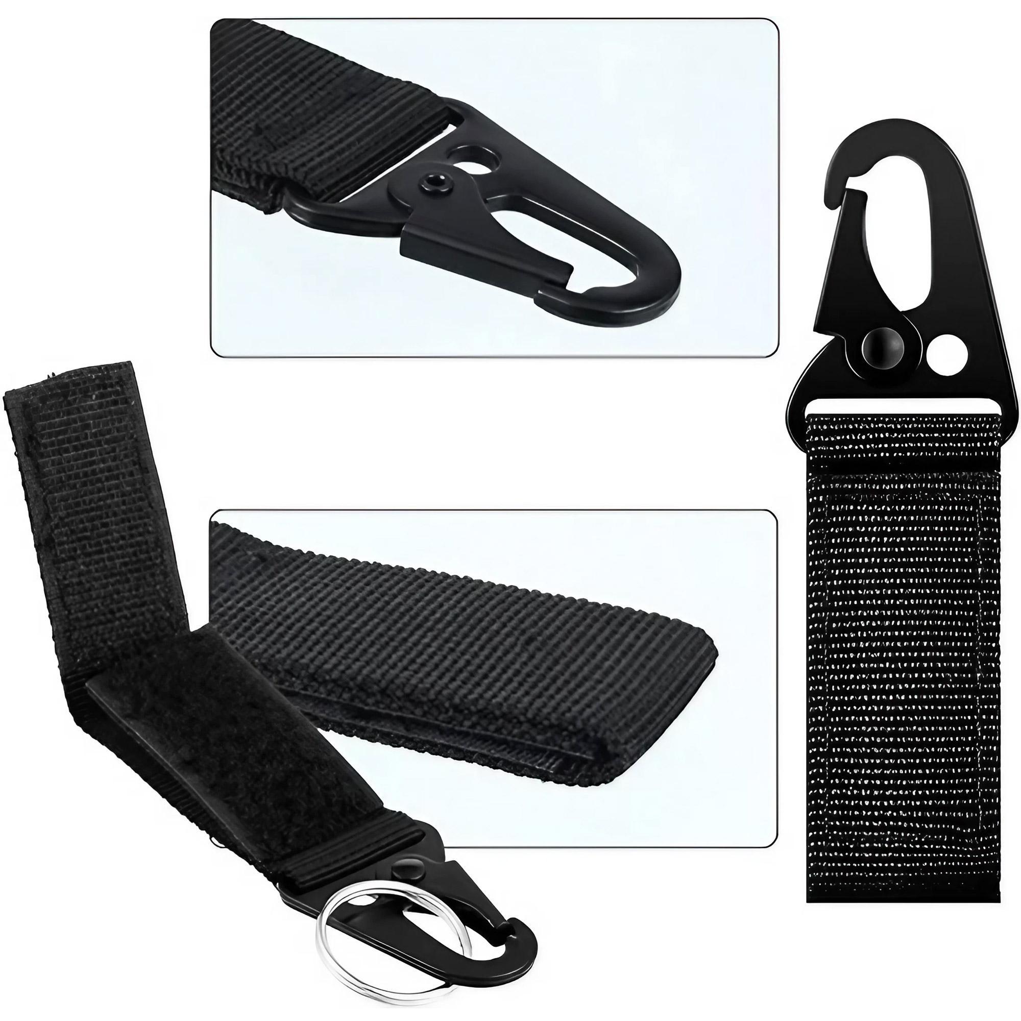 Nylon Keychain, Outdoor EDC Gear Hook, Multifunctional Buckle for Backpack Belt, Durable Lightweight Quick Release Keychain for Outdoor